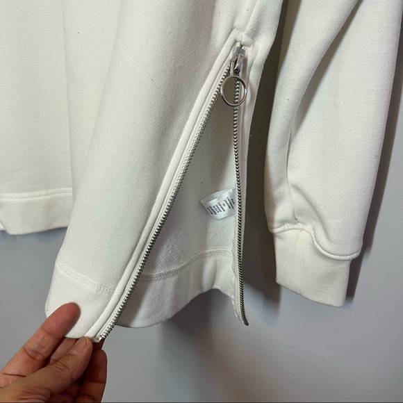 Workshop Off White Cowl Neck Sweater Casual Sweatshirt with pockets Size S - Picture 7 of 14